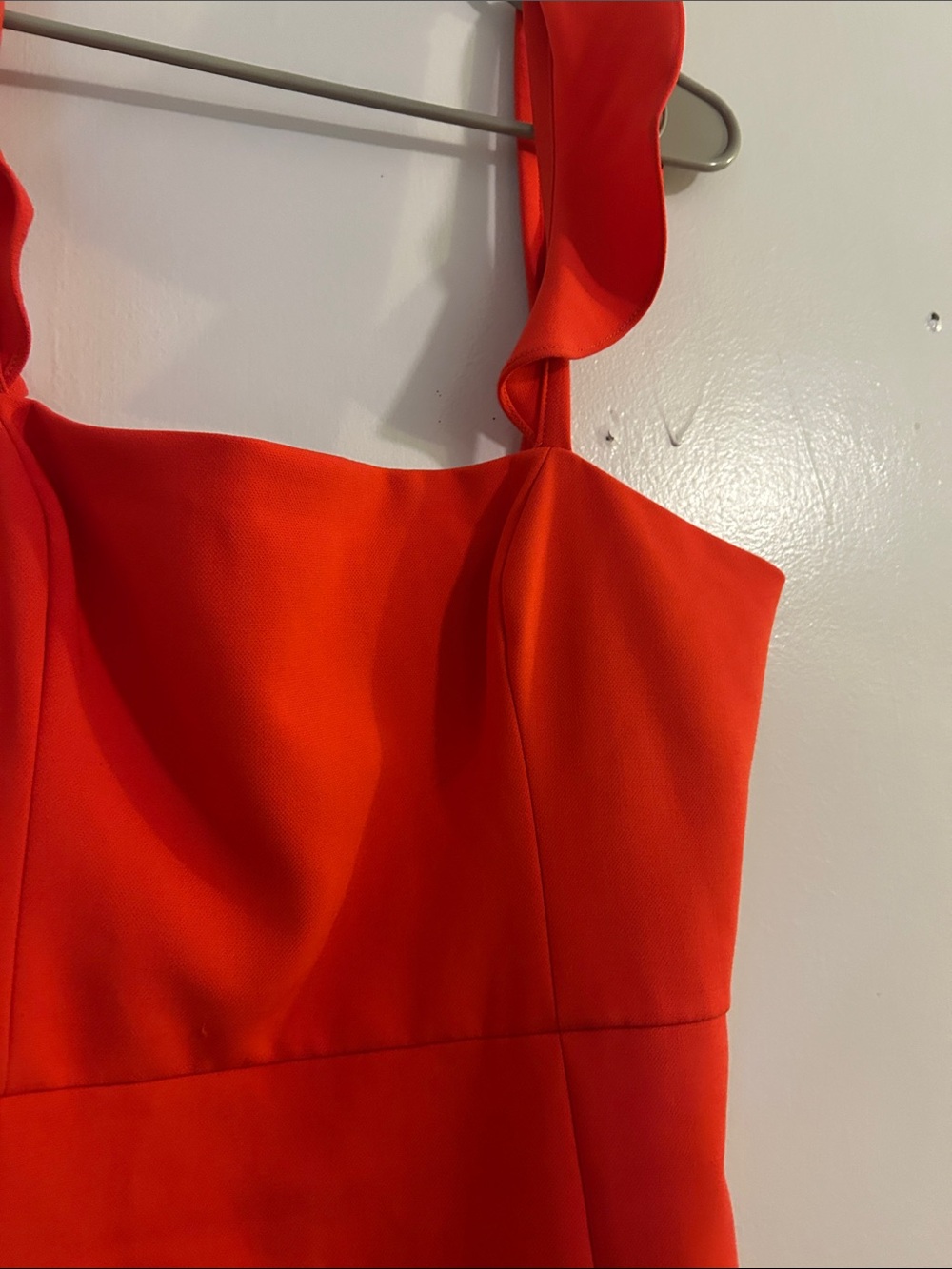 French Connection Red Ruffle-strap Mini Dress - Picture 3 of 6